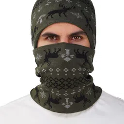 iSWEVEN Unisex Printed Woollen Beanie image 2