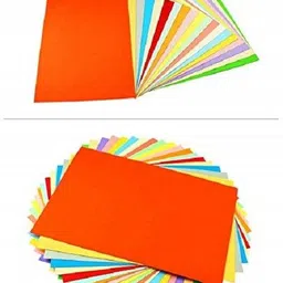 ziaro 100 pcs A4 Sheets Square Double Sided 5 Colored Origami Folding Lucky Wish Paper DIY Craft Unruled A4 80 gsm Coloured Paper image 5