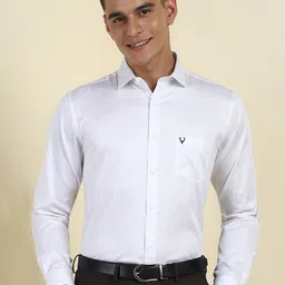 Allen Solly Men Slim Fit Solid Spread Collar Cotton Formal Shirt-picture-31