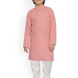 SG YUVRAJ Boys Embroidered Regular Sequinned Kurta with Pyjamas-picture-13