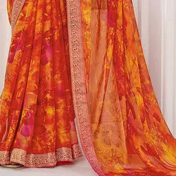 DIVASTRI Poly Chiffon Saree image 3