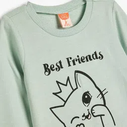 Koton Girls Typography Printed Sweatshirt image 4