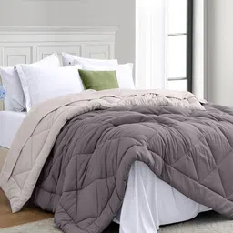 INDRA'S Black & Grey Microfiber AC Room 150 GSM Comforter-picture-35