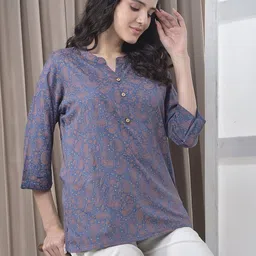 Dollar Missy Paisley Printed V-Neck Kurti-picture-33