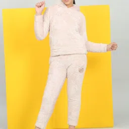 Sweet Dreams Girls Hooded Neck Sweatshirt With Trousers-picture-24