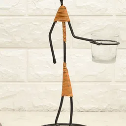 vedas Mystical Indian Black & Orange-Coloured F-Hiral T-Light Showpiece-picture-32