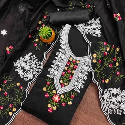 KIMISHA Floral Embroidered Unstitched Dress Material-picture-39