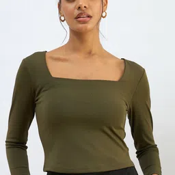 SASSAFRAS BASICS Cotton Crop Top-picture-40