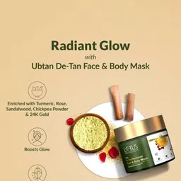 Lotus Botanicals Set Of 3 Ubtan De-Tan Radiance Face & Body Mask-140g Each image 3