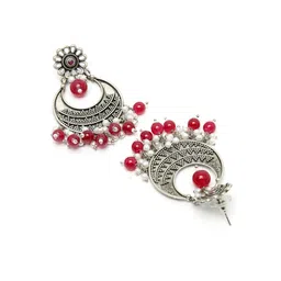 ADIVA Crescent Shaped Drop Earrings image 3