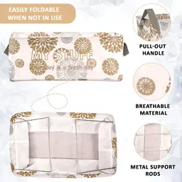 Myntra Elegant Homes Black & White 6 Pieces Printed Foldable Multi-Utility Organisers image 2