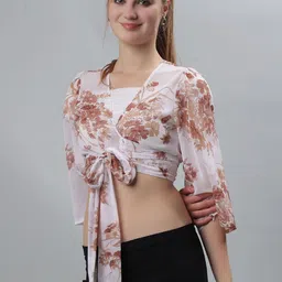 ETRAANA Floral Printed Bralette Crop Top image 4