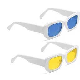 Arzonai Unisex Set Of 2 Rectangle Sunglasses with UV Protected Lens COMBO-2822-image-15