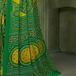 Mitera Bandhani Pure Chiffon Bandhani Saree image 3