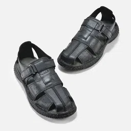 Woodland Men Leather Fisherman Sandals-image-22