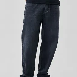 Snitch Men Mid-Rise Light Fade Stretchable Baggy Jeans-image-25