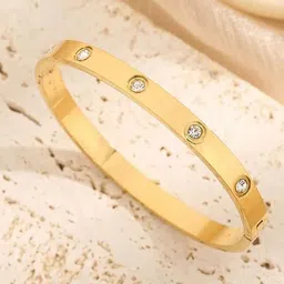 Krelin Gold-Plated Crystals Studded Bangle-Style Bracelet-picture-40