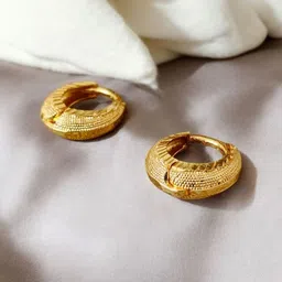 SHREE KRISHNA SHOPPING Unisex Gold-Plated Brass Earrings image 1