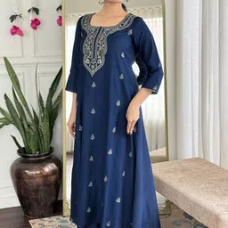 Moda Rapido Women Ethnic Motif Embroidered Thread Work Kurta with Palazzos & Dupatta image 2