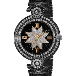 CSAMON Women Embellished Dial & Bracelet Style Straps Analogue Watch GR_104 Flower-picture-33