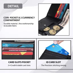 MATIN LIFE Men Leather Two Fold Wallet image 2