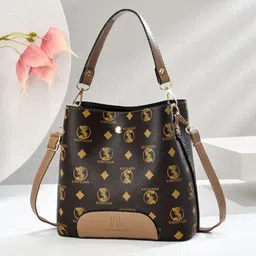 KPOP Printed PU Shoulder Bag image 1