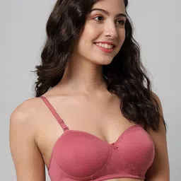 Samvar Red Cotton Non-Wired Non Padded Minimizer Bra image 4