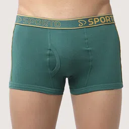 Sporto by Macho Men Pack Of 4 Combed Cotton Mid Rise TrunksSprto_M1020-G1-M1-N1-Prt1-S image 2