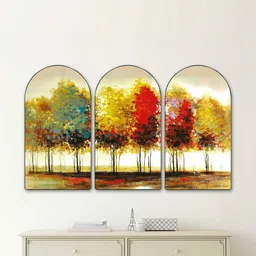 SAF Multicoloured Set of 3 Piece MDF Other Wall Paintings-picture-27