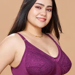 Sztori Women Lace Non Padded Non-Wired Full Coverage Cut and Sew Back Closure Everyday Bra image 4