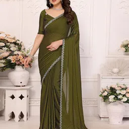 Moda Rapido Ethnic Motifs Beads and Stones Pure Silk Saree-picture-31