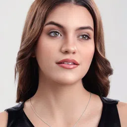 MALENA Silver-Plated Artificial Stones Studded Circular Pendant With Chain image 5