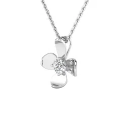 SHINE ETERNAL 14K Gold Lab Grown Petal Inspired Diamond Pendant-0.9g-picture-26