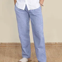 HOPE House of Pure Eco Men Solid Pure Cotton Breathable Straight Lounge Pants-picture-21