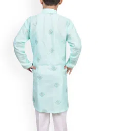 Little Needle Boys Embroidered Regular Kurta with Trousers image 2