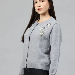 Pierre Carlo Embroidered & Beaded Cardigan image 2