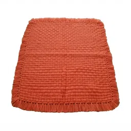 Jaipur Woollen Handicraft Orange-Coloured Handmade Prayer Mat-picture-19
