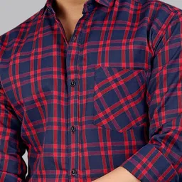 Metronaut Classic Checked Spread Collar Cotton Shirt image 5