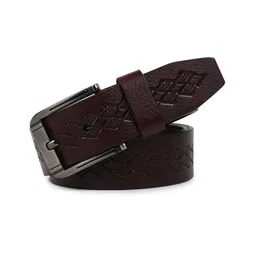 Metronaut Men Textured Leather Formal Belt image 5