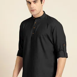 Fifth U Men Black Kurta-picture-24