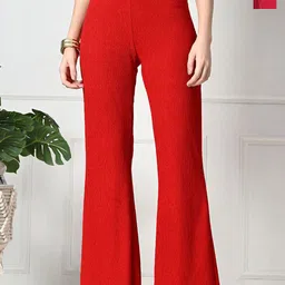 Brainbees Women Pack Of 2 Bootcut Smart High-Rise Easy Wash Trousers-image-29