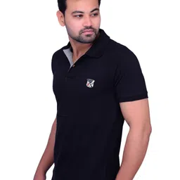 LA MILANO Men Polo Collar Applique Slim Fit T-shirt image 3