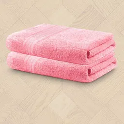 Raymond Home Pink 2 Cotton 350 GSM Bath Towel-image-52