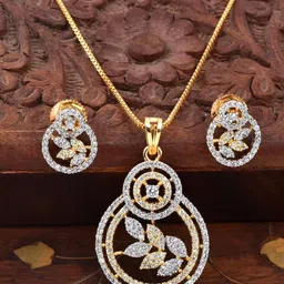 Anouk Gold-Plated Cubic Zirconia-Studded Jewellery Set-picture-18