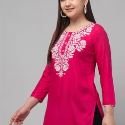 ERUDITE CLUB Ethnic Motifs Embroidered Thread Work Thread Work Kurti image 5
