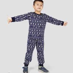 TRESNOVA Boys Abstract Printed Cotton Long Sleeves Night Suits-image-33