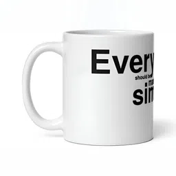 Mr UVD White & Black Typography Printed Ceramic Glossy Mug - 350 ml-picture-35