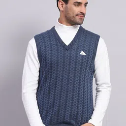 Monte Carlo Men Self Design Sweater Vest-picture-12