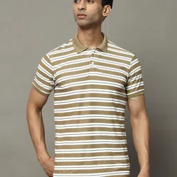 OGEN Men Striped Polo Collar Pockets T-shirt-picture-23