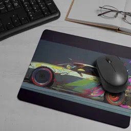 ARTOLIC Car with colorful paint job Gaming Mouse Pad, Non-Slip Rubber Base, 9x7.5 Non Slip Base Mousepad image 3